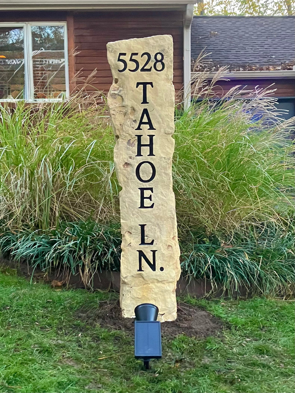 Historic Post Rock Address Marker (Engraved Characters)
