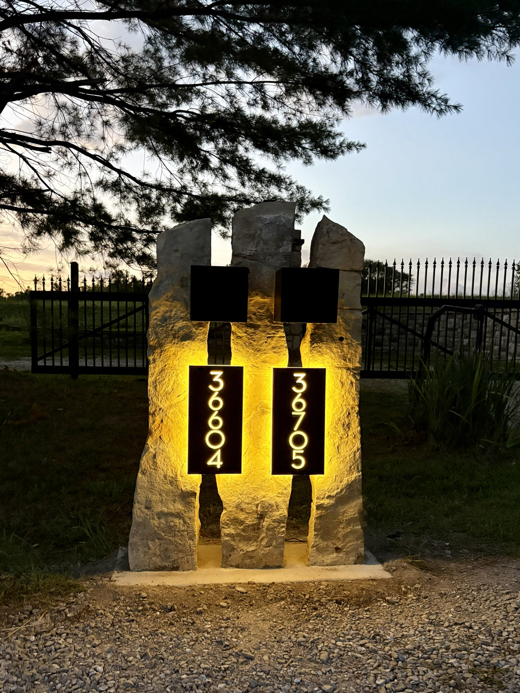 Newly Quarried Double Stone Mailbox