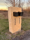 Newly Quarried Double Stone Mailbox