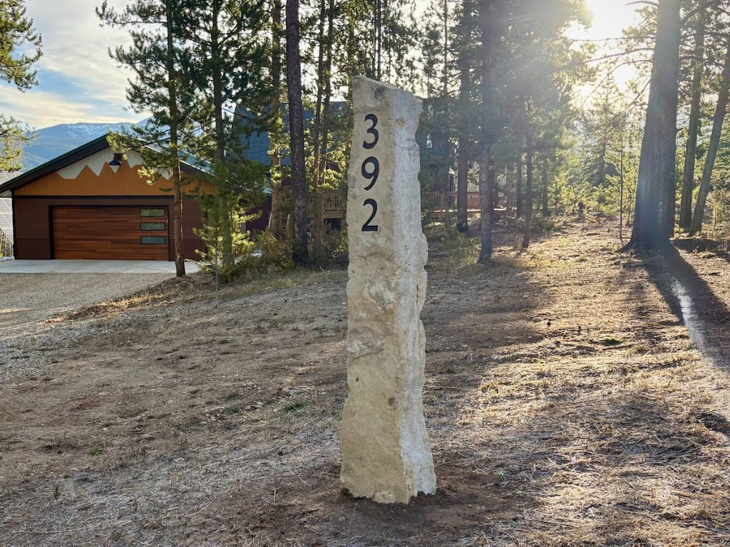 Historic Post Rock Address Marker (Engraved Characters)